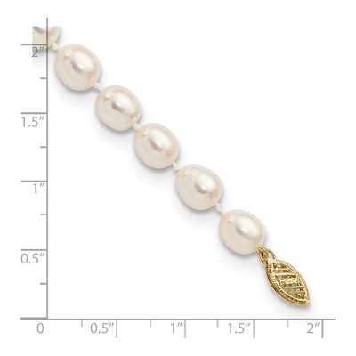 14K Yellow Gold Freshwater Cultured Pearl Rice Bracelet – view 3
