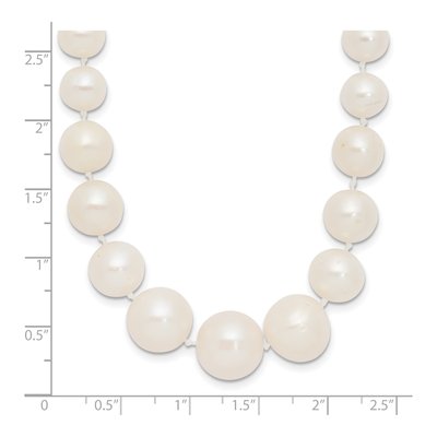 14K Yellow Gold Freshwater Cultured Pearl Graduated Necklace – view 3