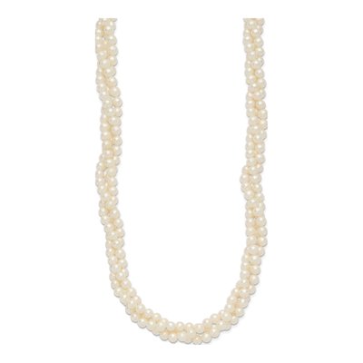 14K Yellow Gold Freshwater Cultured Pearl 3-Strand Necklace – view 3