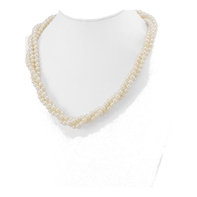 14K Yellow Gold Freshwater Cultured Pearl 3-Strand Necklace – view 5