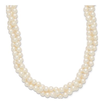 14K Yellow Gold Freshwater Cultured Pearl 3-Strand Necklace