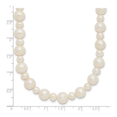14K White Gold Freshwater Cultured Pearl Near-Round Necklace – view 3
