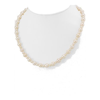 14K White Gold Freshwater Cultured Pearl Near-Round Necklace – view 4