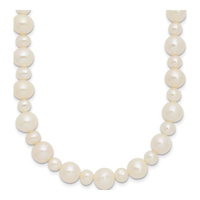 14K White Gold Freshwater Cultured Pearl Near-Round Necklace