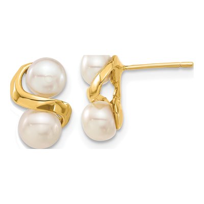 14K Gold Freshwater Pearl Earring & Pendant Set – view 2