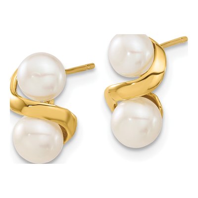 14K Gold Freshwater Pearl Earring & Pendant Set – view 3