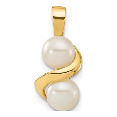 14K Gold Freshwater Pearl Earring & Pendant Set – view 4