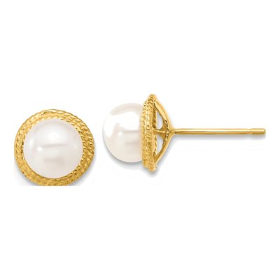 14K Yellow Gold Freshwater Pearl Earring & Pendant Set – view 2