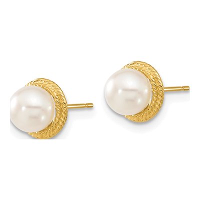14K Yellow Gold Freshwater Pearl Earring & Pendant Set – view 4