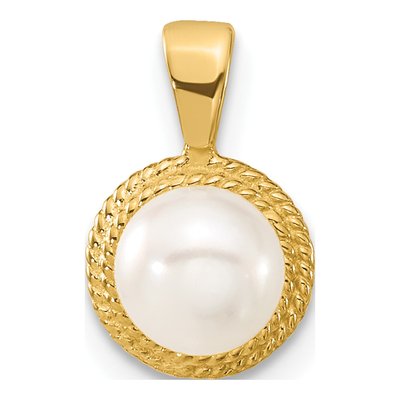 14K Yellow Gold Freshwater Pearl Earring & Pendant Set – view 5