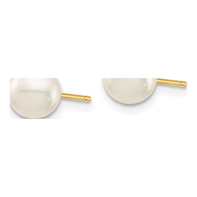 14K Gold Freshwater Pearl Stud Earrings, 3 Pair Set – view 2