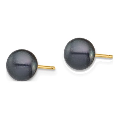 14K Gold Freshwater Pearl Stud Earrings, 3 Pair Set – view 5