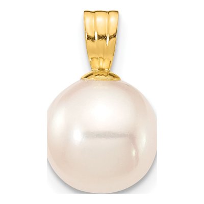 14K Yellow Gold Freshwater Cultured Pearl Round Pendant