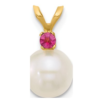 14K Yellow Gold Freshwater Cultured Pearl Pendant