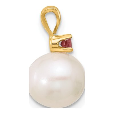 14K Yellow Gold Freshwater Cultured Pearl Pendant – view 2