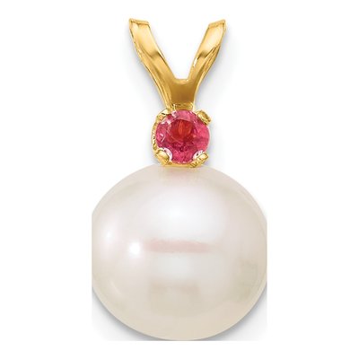 14K Yellow Gold Freshwater Cultured Pearl Pendant
