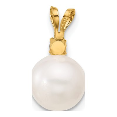 14K Yellow Gold Tanzanite & Freshwater Cultured Pearl Round 07TZ Pendant – view 3