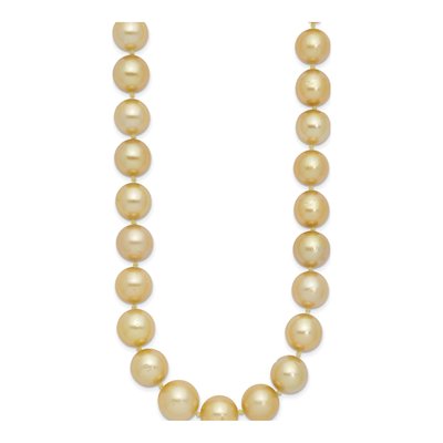 14K Yellow Gold Cultured Pearl Golden Baroque Necklace – view 2