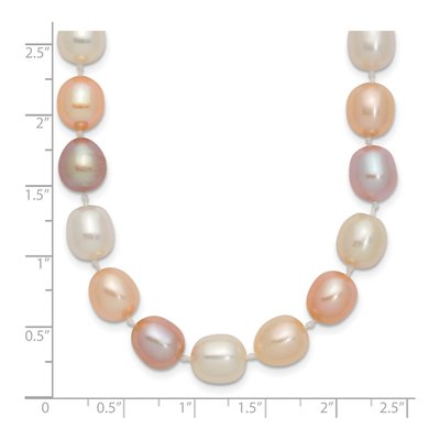 14K Yellow Gold Freshwater Cultured Pearl Multi-Color Necklace – view 4