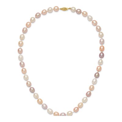 14K Yellow Gold Freshwater Cultured Pearl Multi-Color Necklace – view 6