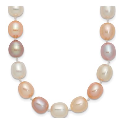 14K Yellow Gold Freshwater Cultured Pearl Multi-Color Necklace