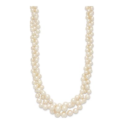 14K Yellow Gold Freshwater Cultured Pearl Multi-Strand Necklace – view 2