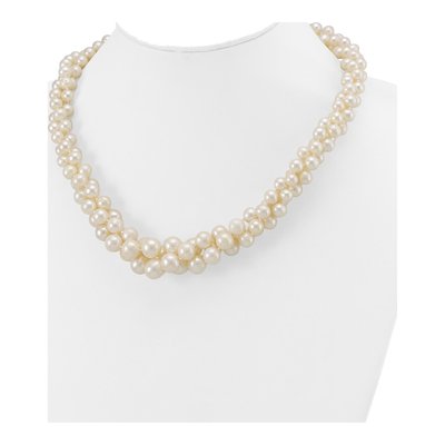14K Yellow Gold Freshwater Cultured Pearl Multi-Strand Necklace – view 4