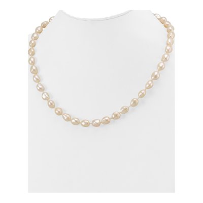 14K Yellow Gold Freshwater Cultured Pearl Baroque Necklace – view 4