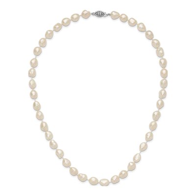 14K Yellow Gold Freshwater Cultured Pearl Baroque Necklace – view 5