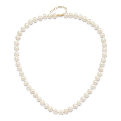 14K Gold Freshwater Pearl Necklace, Bracelet & Earring Set – view 3