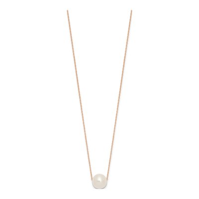 14K Rose Gold Freshwater Cultured Pearl Rope Necklace – view 3