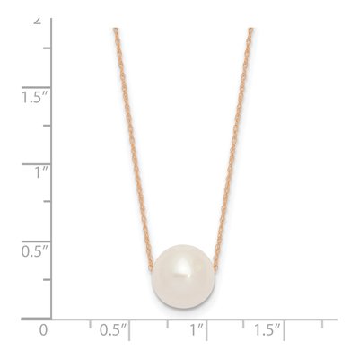 14K Rose Gold Freshwater Cultured Pearl Rope Necklace – view 4