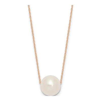 14K Rose Gold Freshwater Cultured Pearl Rope Necklace