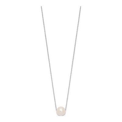 14K White Gold Freshwater Cultured Pearl Rope Necklace – view 2