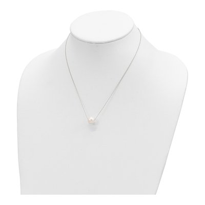 14K White Gold Freshwater Cultured Pearl Rope Necklace – view 4
