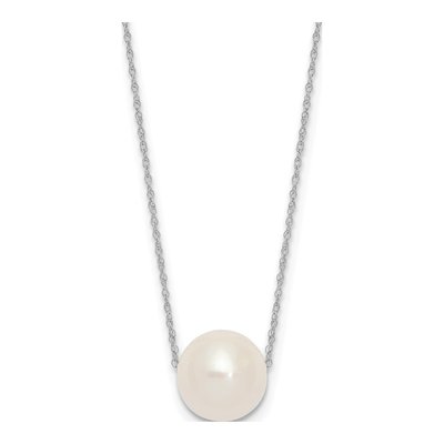 14K White Gold Freshwater Cultured Pearl Rope Necklace