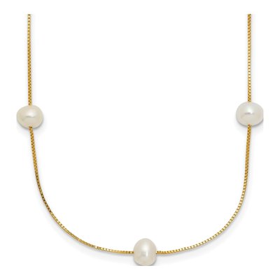 14K Yellow Gold Freshwater Cultured Pearl 9-Station Necklace