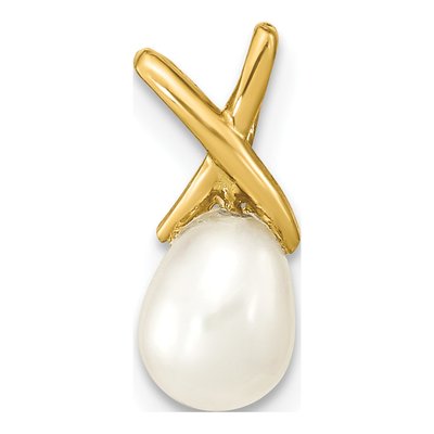 14K Yellow Gold Freshwater Cultured Pearl Teardrop Pendant