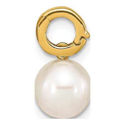 14K Yellow Gold Freshwater Cultured Pearl Hinged Charm – view 2