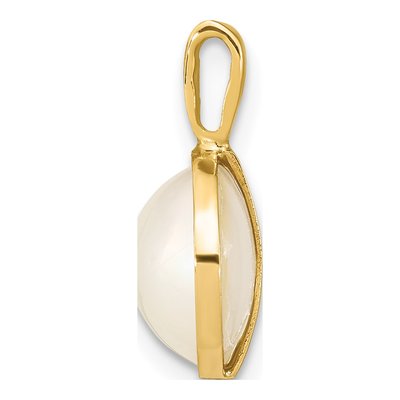14K Yellow Gold Akoya Cultured Pearl Mabe Pendant – view 2