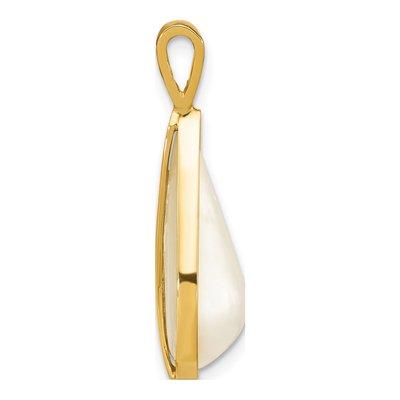 14K Yellow Gold Cultured Pearl Mabe Teardrop Pendant – view 2