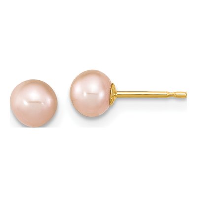 14K Gold Pink Pearl Pendant & Earring Set – view 2