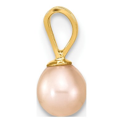 14K Gold Pink Pearl Pendant & Earring Set – view 5