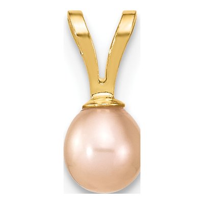 14K Gold Pink Pearl Pendant & Earring Set – view 6