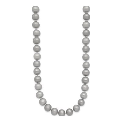 14K Yellow Gold Grey Freshwater Cultured Pearl Necklace – view 2