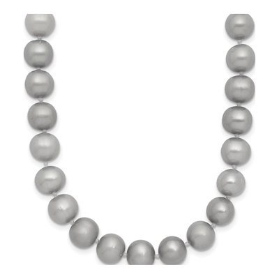 14K Yellow Gold Grey Freshwater Cultured Pearl Necklace