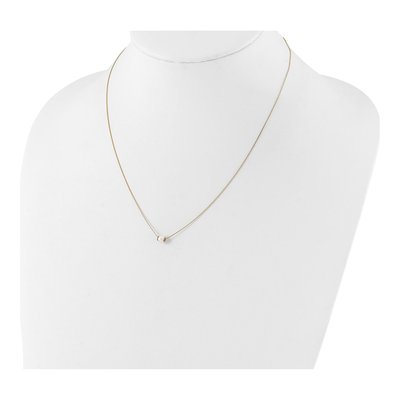 14K Yellow Gold Freshwater Cultured Pearl Round Necklace – view 3