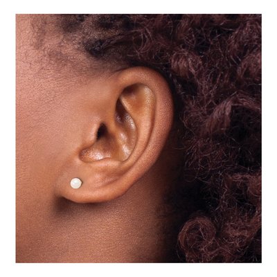 14K Yellow Gold Round Freshwater Cultured Pearl Screwback Stud Earrings – view 3