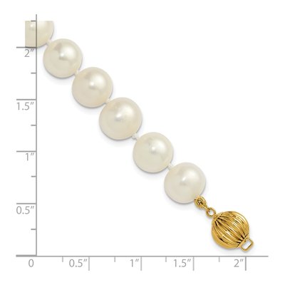 14K Yellow Gold Freshwater Cultured Pearl Near-Round Bracelet – view 5