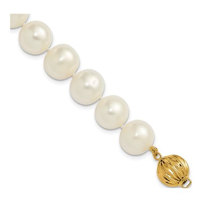 14K Yellow Gold Freshwater Cultured Pearl Near-Round Bracelet